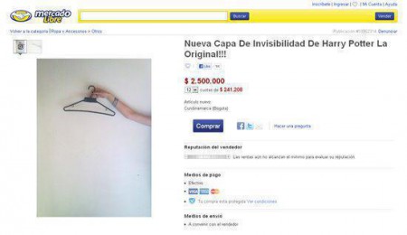 Hasta en mercado libre hacen bromas